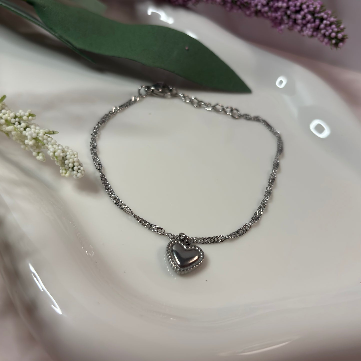 Heart of Silver - Pendant Bracelet