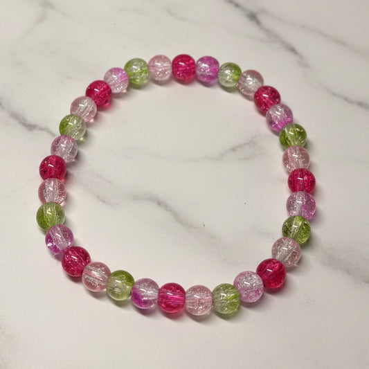 Springtime Shimmer Beaded Bracelet