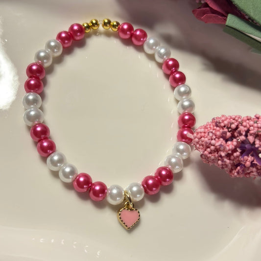 Love Bug Charm Beaded Bracelet