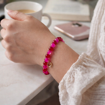 Cupid’s Kiss Beaded Charm Bracelet