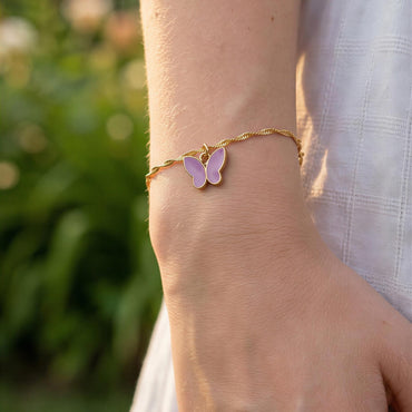Butterfly Kisses 18K PVD Gold Bracelet