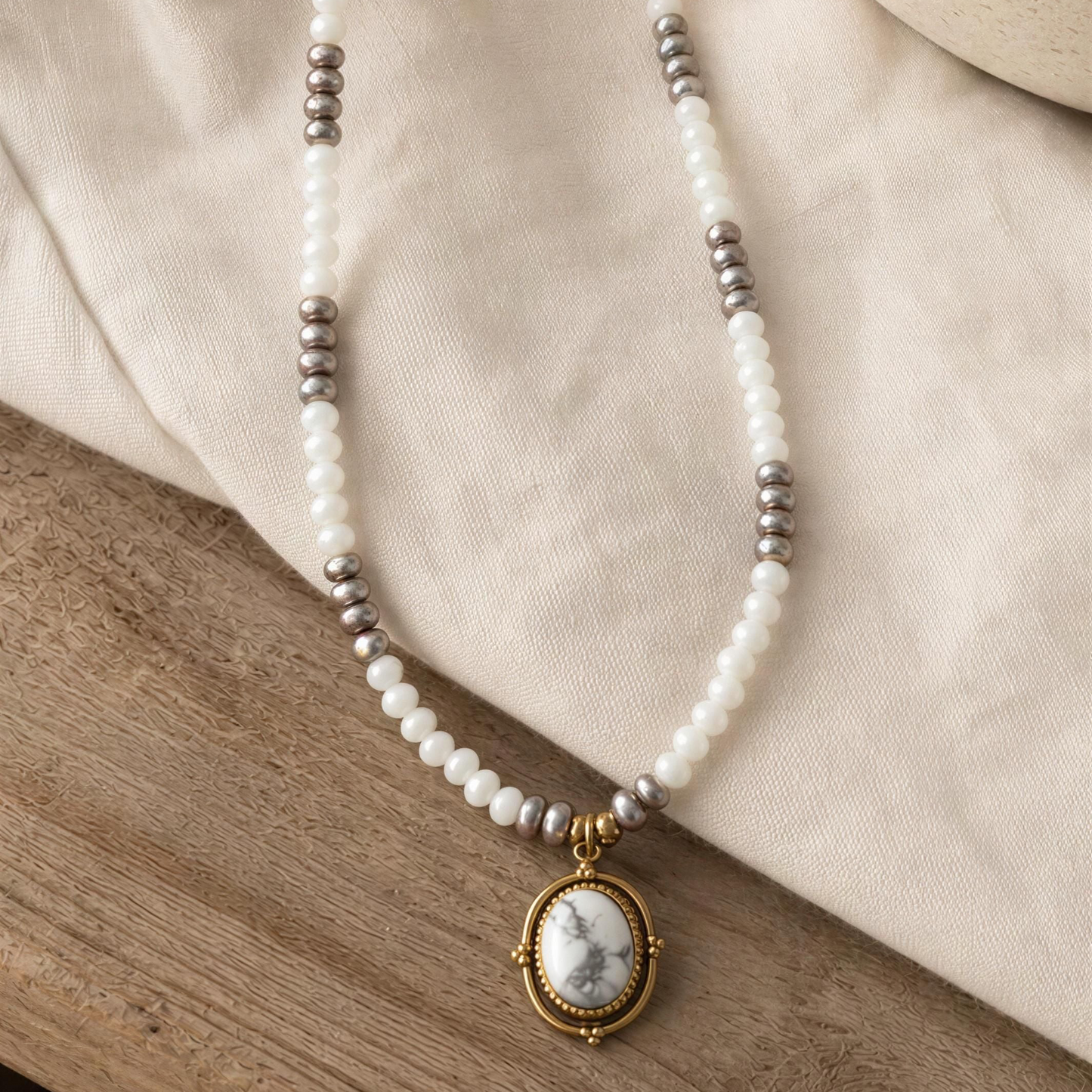 The Secret Garden Beaded Pendant Necklace