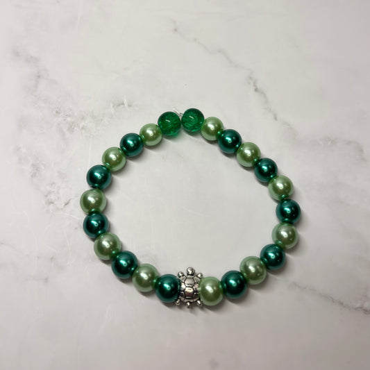 Lily Pad Beaded Charm Bracelet