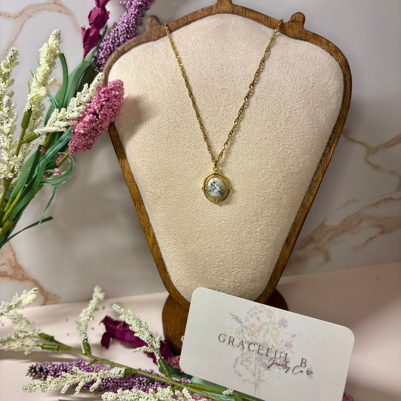 Golden Heirloom - 18K Gold PVD Pendant Necklace