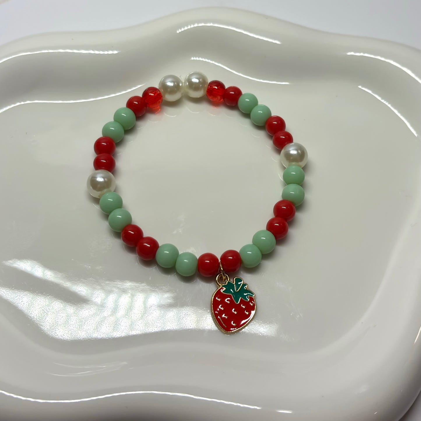 Strawberry Fields Beaded Bracelet