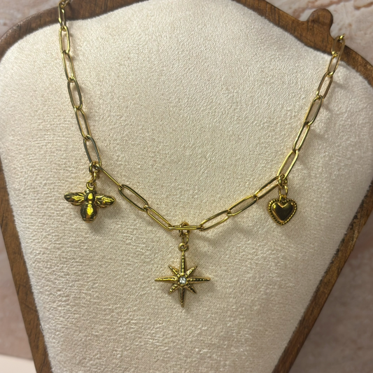 The Honeylight Necklace - 18K Gold Charm Necklace