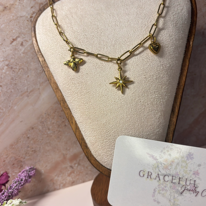 The Honeylight Necklace - 18K Gold Charm Necklace