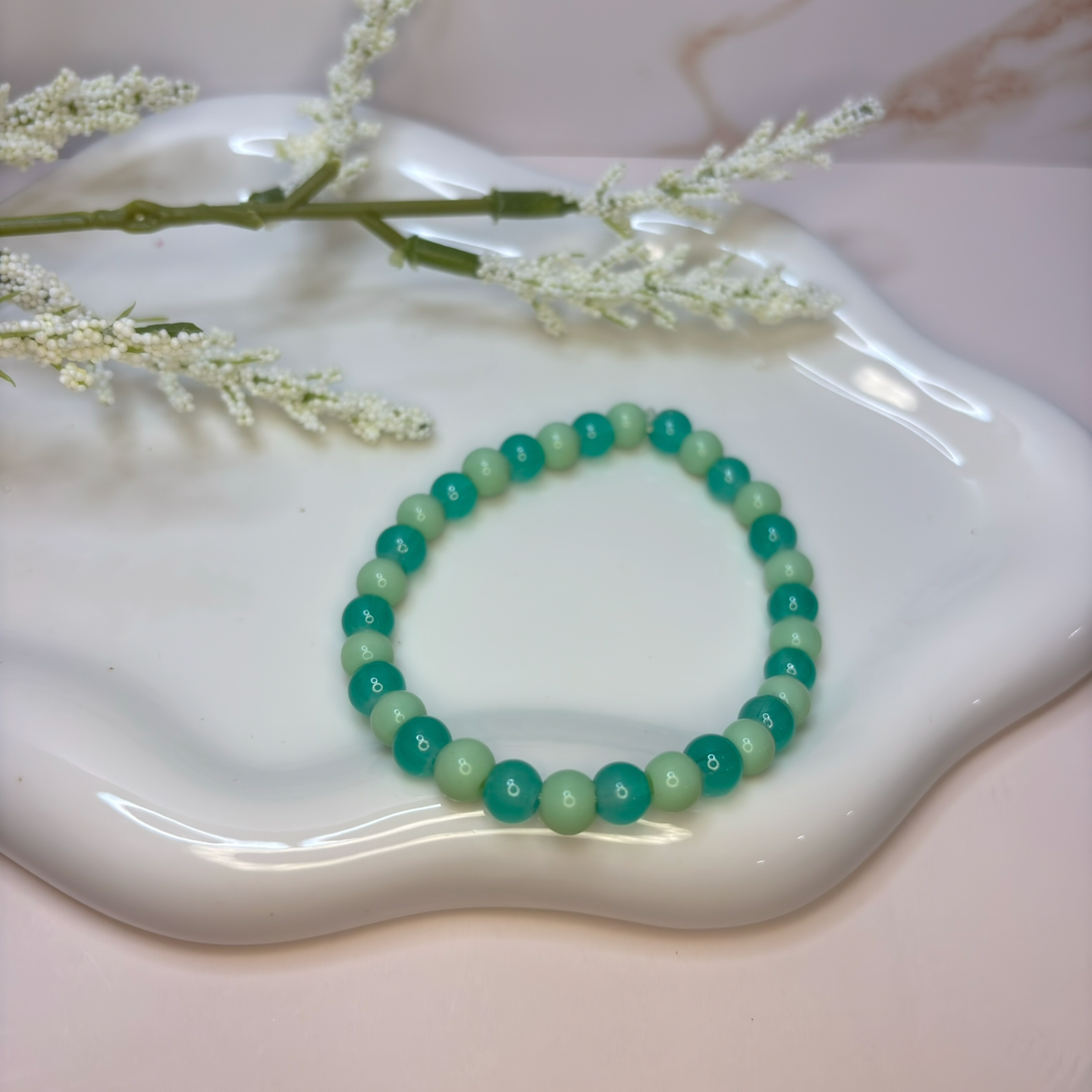 Emerald Mist Beaded Bracelet