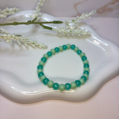 Emerald Mist Beaded Bracelet