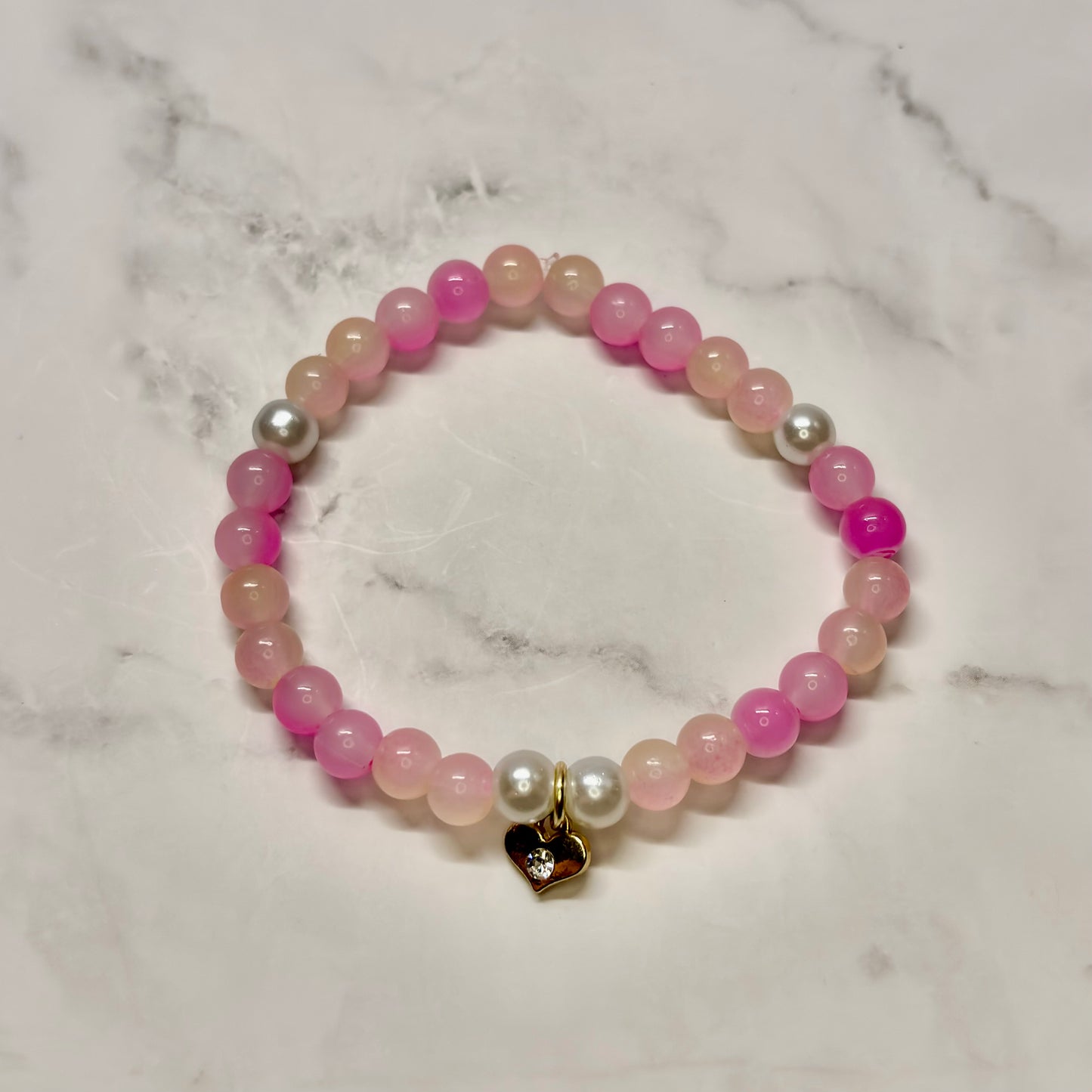 Hearts in Bloom Beaded Bracelet