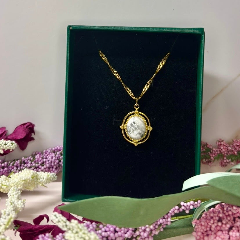 Golden Heirloom - 18K Gold PVD Pendant Necklace