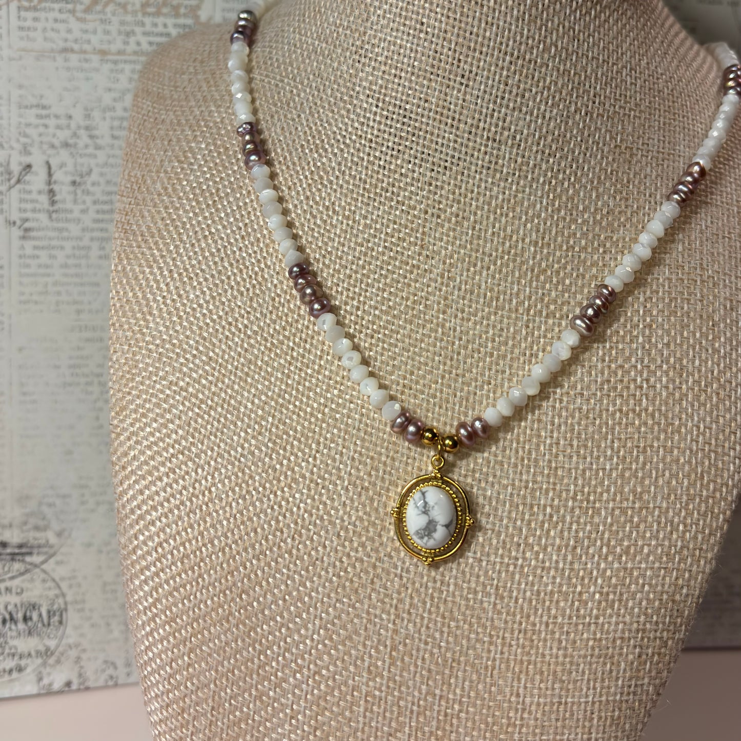 Vintage Ivory Charm Necklace