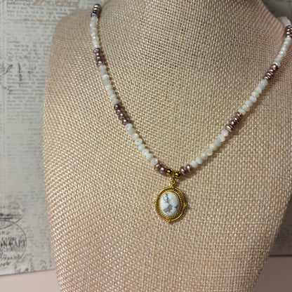 Vintage Ivory Charm Necklace