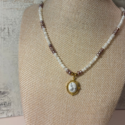 Vintage Ivory Charm Necklace