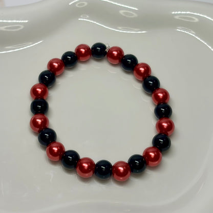 Midnight Ruby Beaded Bracelet