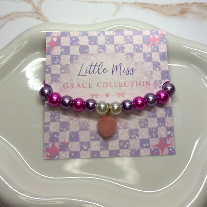 Aurora Blush Beaded Charm Bracelet