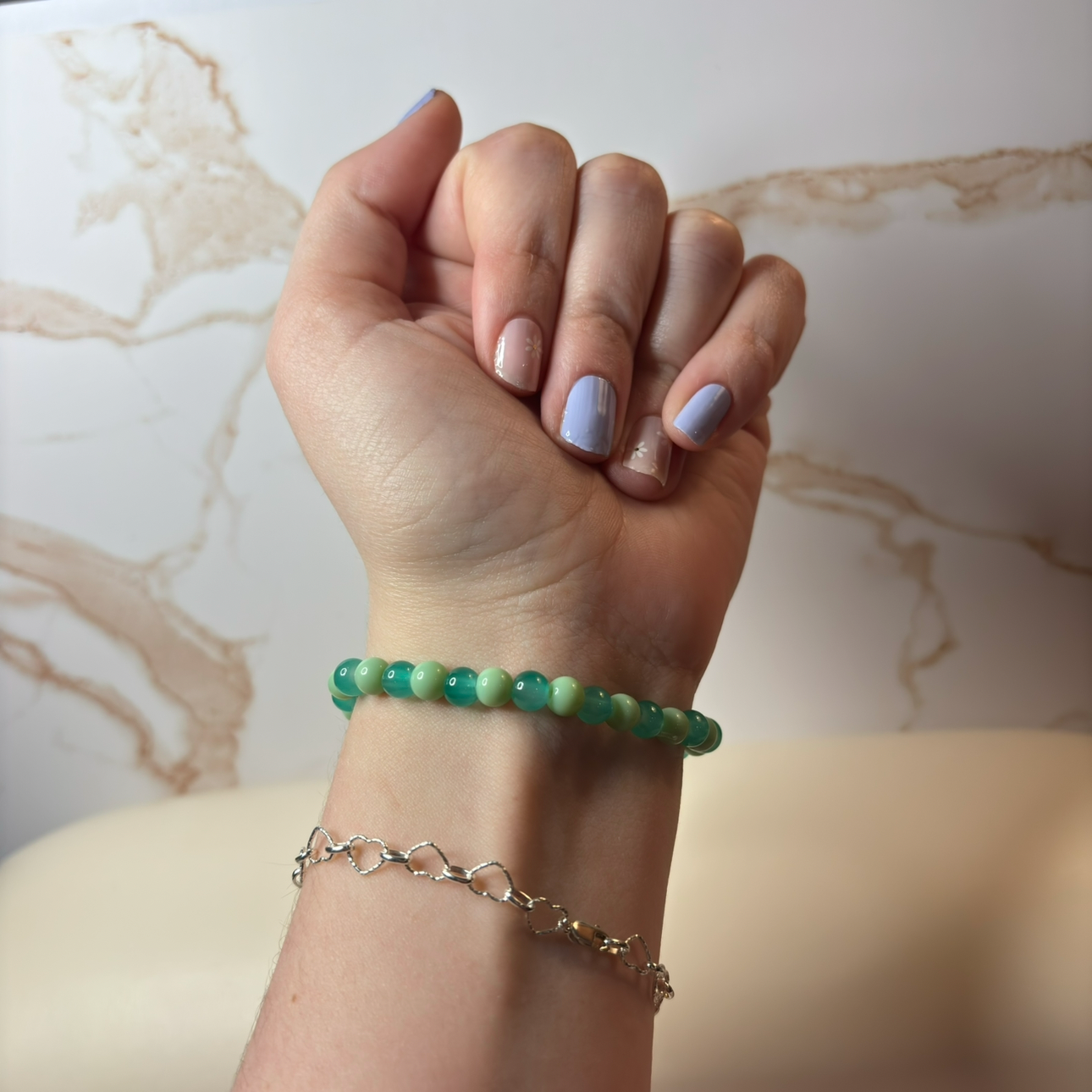 Emerald Mist Beaded Bracelet