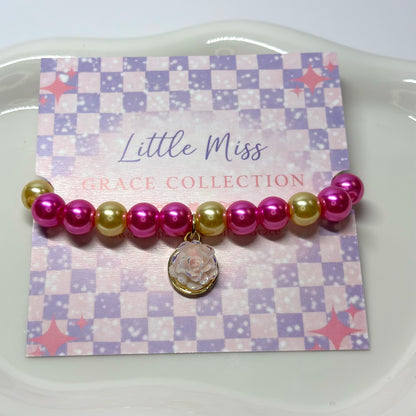 Luxe Rosé Beaded Charm Bracelet