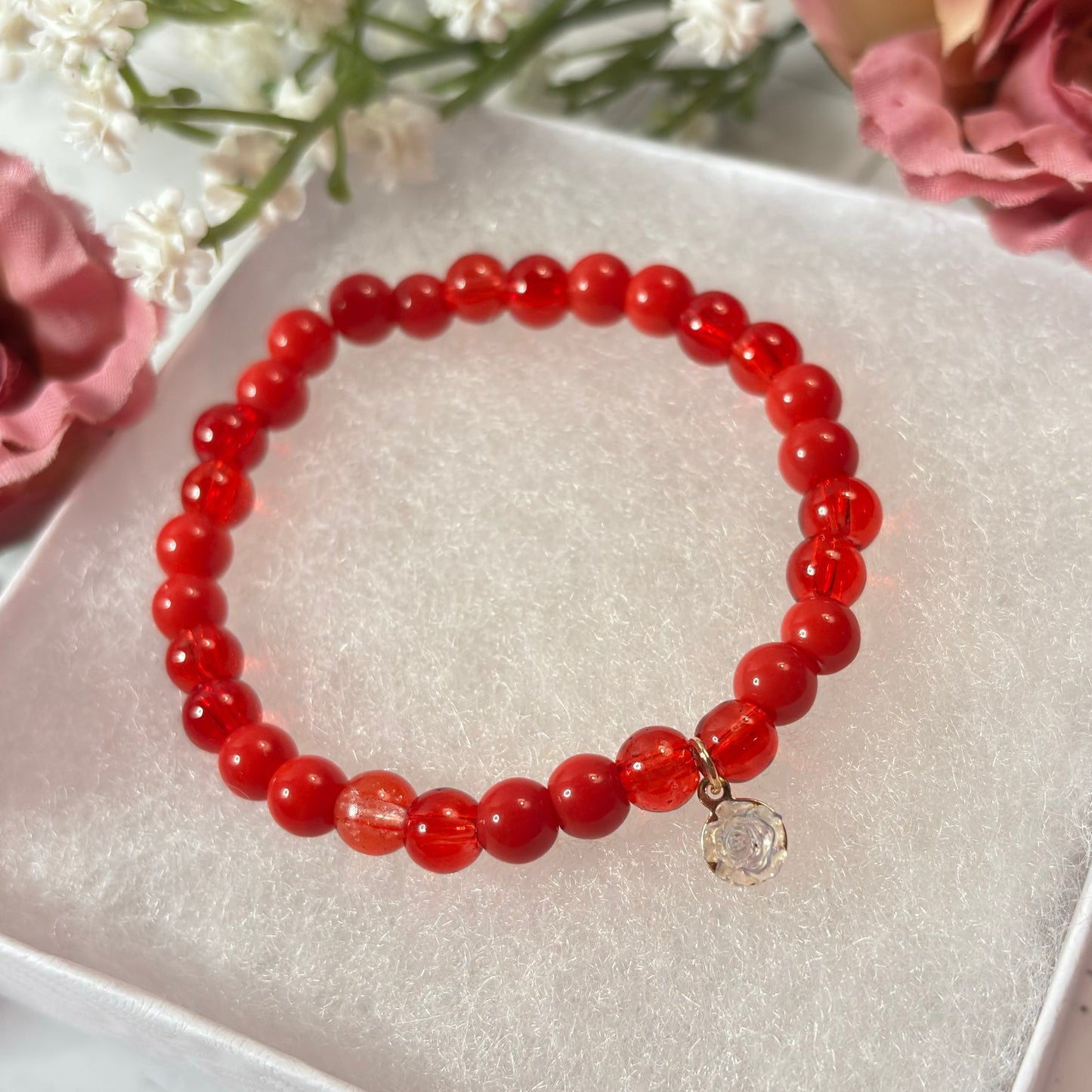 True Love Charm Beaded Bracelet