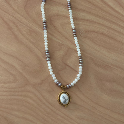 The Secret Garden Beaded Pendant Necklace
