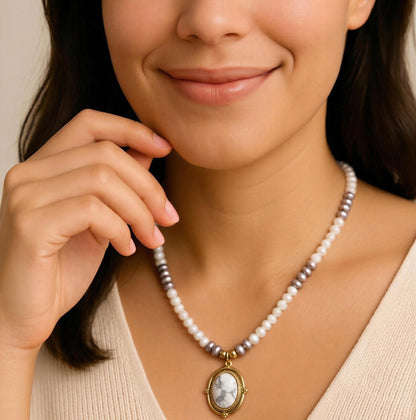 The Secret Garden Beaded Pendant Necklace