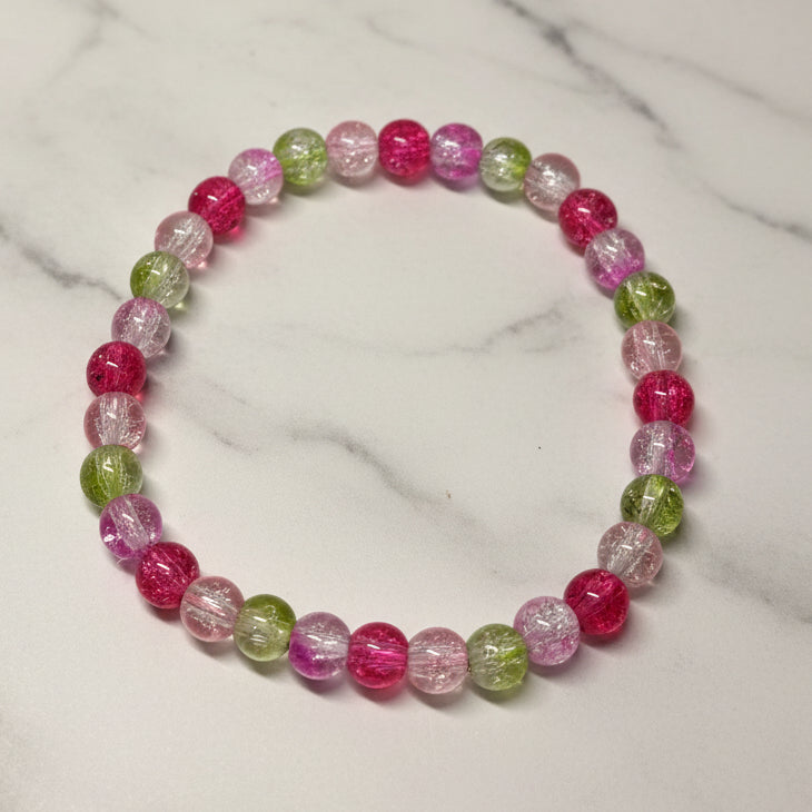 Springtime Shimmer Beaded Bracelet