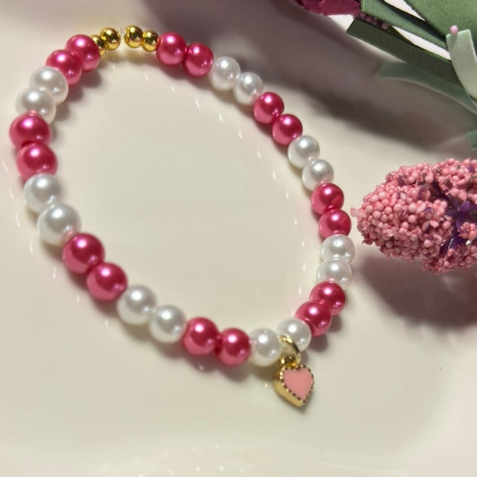 Love Bug Charm Beaded Bracelet