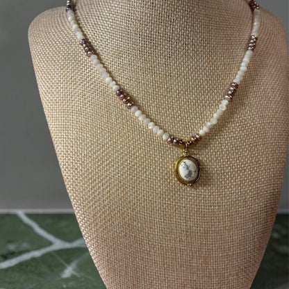 Vintage Ivory Charm Necklace