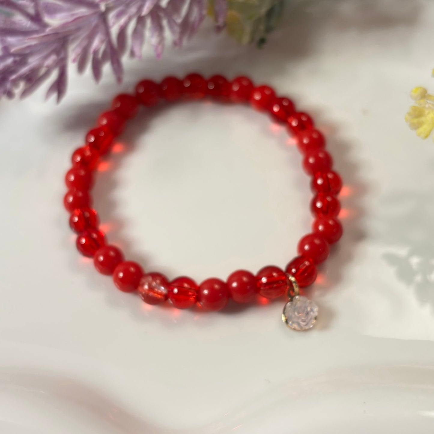 True Love Charm Beaded Bracelet