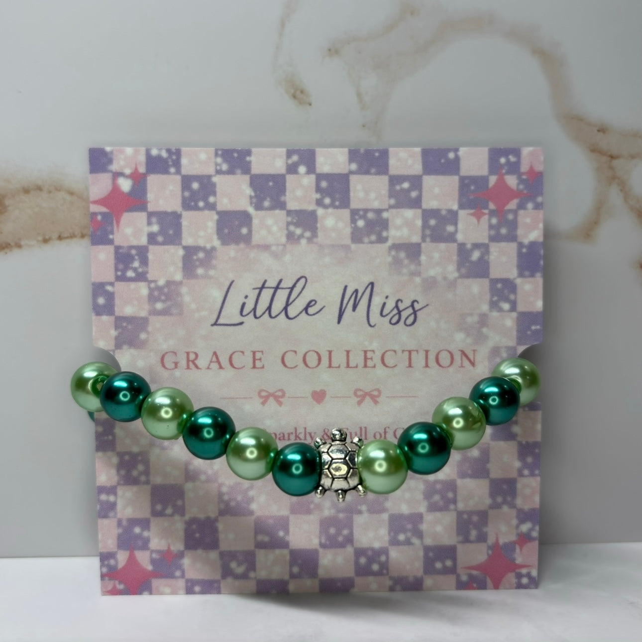 Lily Pad Beaded Charm Bracelet