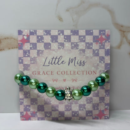 Lily Pad Beaded Charm Bracelet