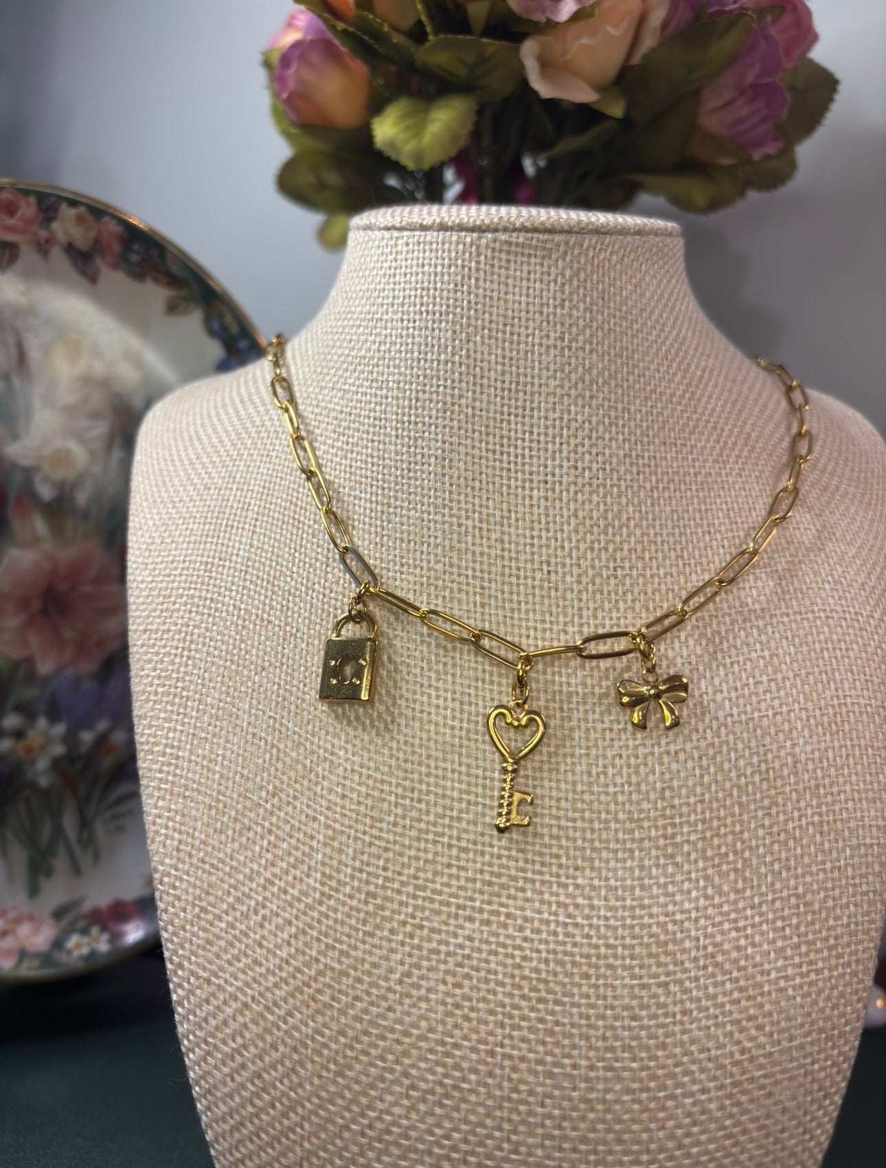 Golden Secrets Charm Necklace - 18K Gold PVD