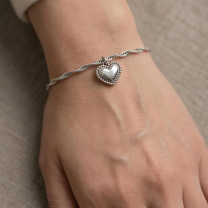 Heart of Silver - Pendant Bracelet