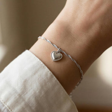 Heart of Silver - Pendant Bracelet