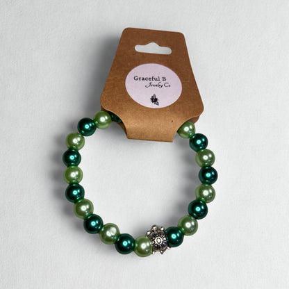 Lily Pad Beaded Charm Bracelet