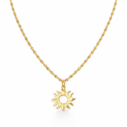 Golden Light Pendant Necklace - 18K Gold PVD