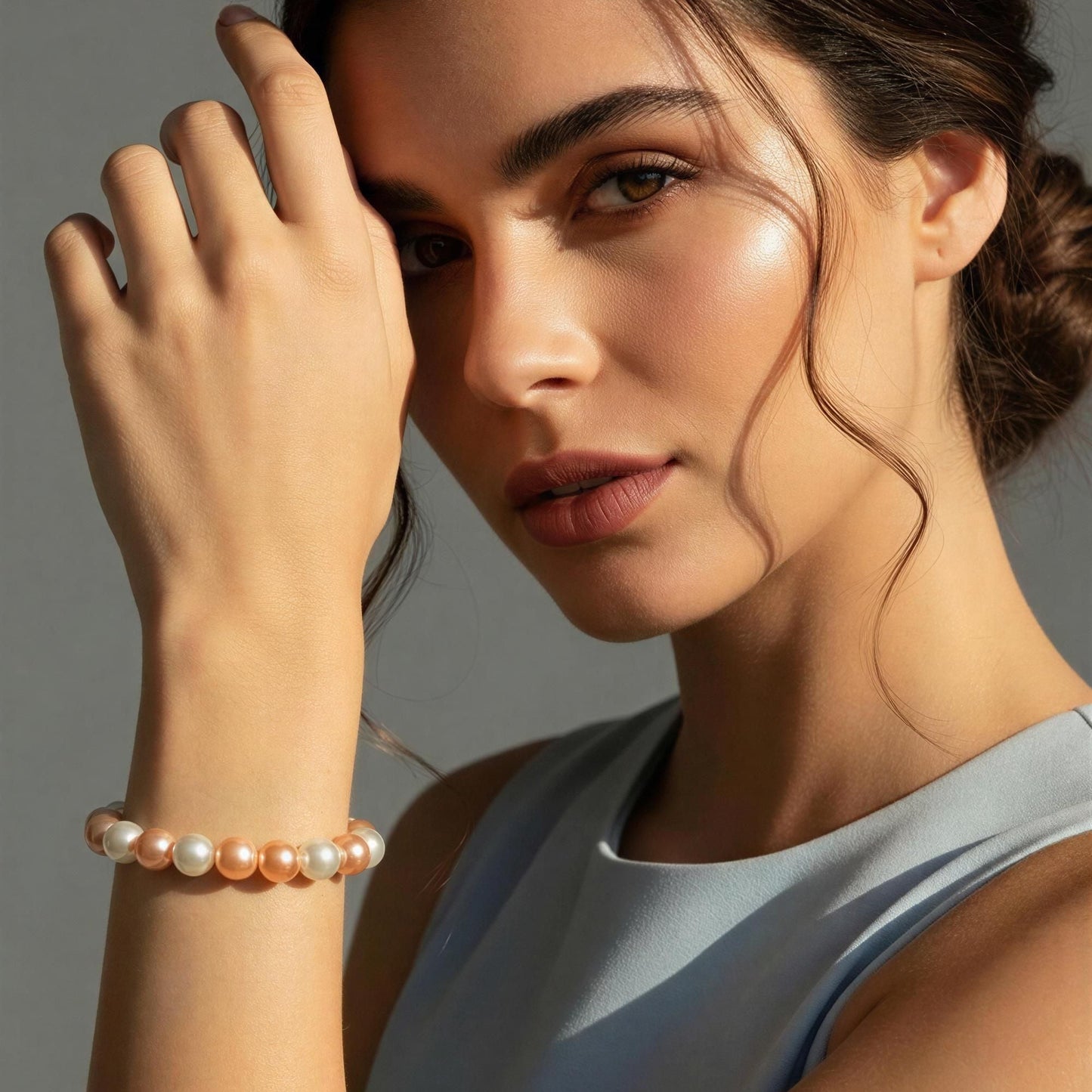 Blushing Grace Beaded Bracelet