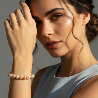 Blushing Grace Beaded Bracelet