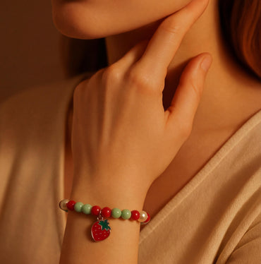 Strawberry Fields Beaded Bracelet