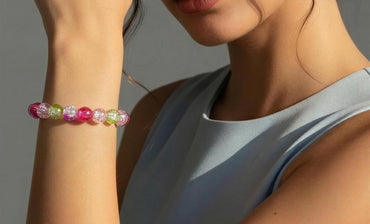 Springtime Shimmer Beaded Bracelet