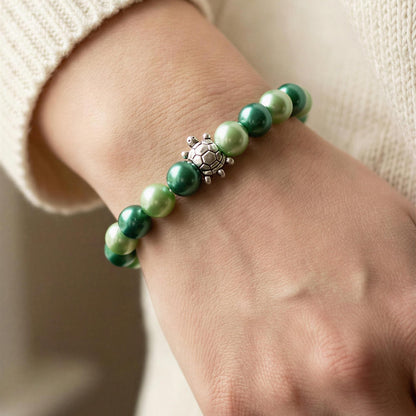 Lily Pad Beaded Charm Bracelet