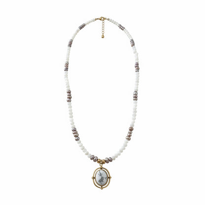 Vintage Ivory Charm Necklace