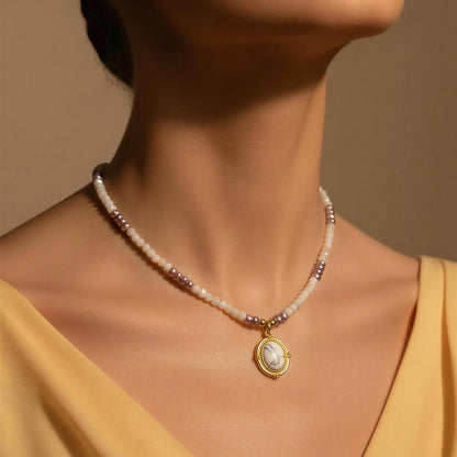 Vintage Ivory Charm Necklace