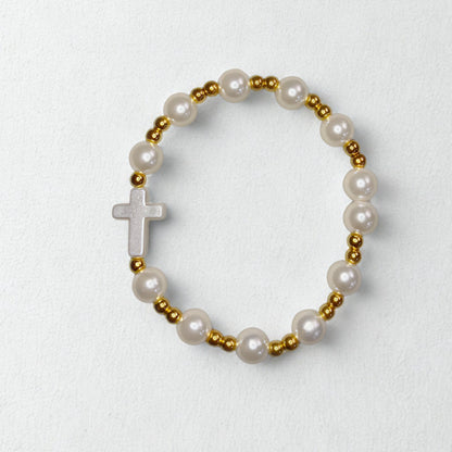 Pearls of Faith Beaded Bracelet