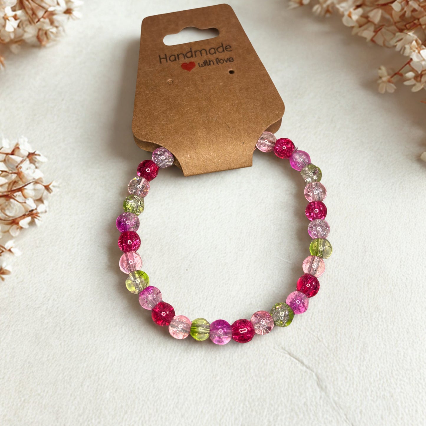 Springtime Shimmer Beaded Bracelet