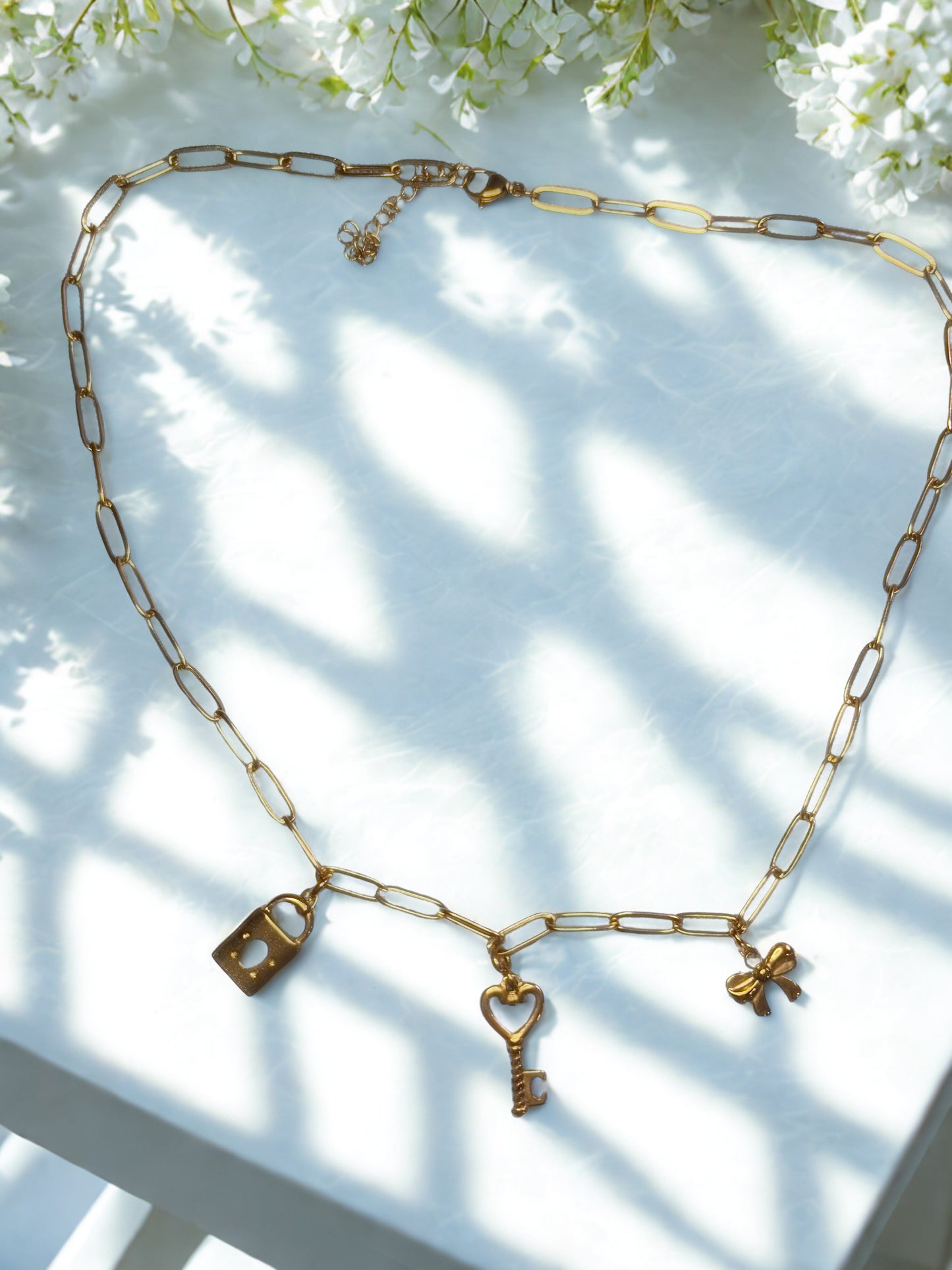 Golden Secrets Charm Necklace - 18K Gold PVD