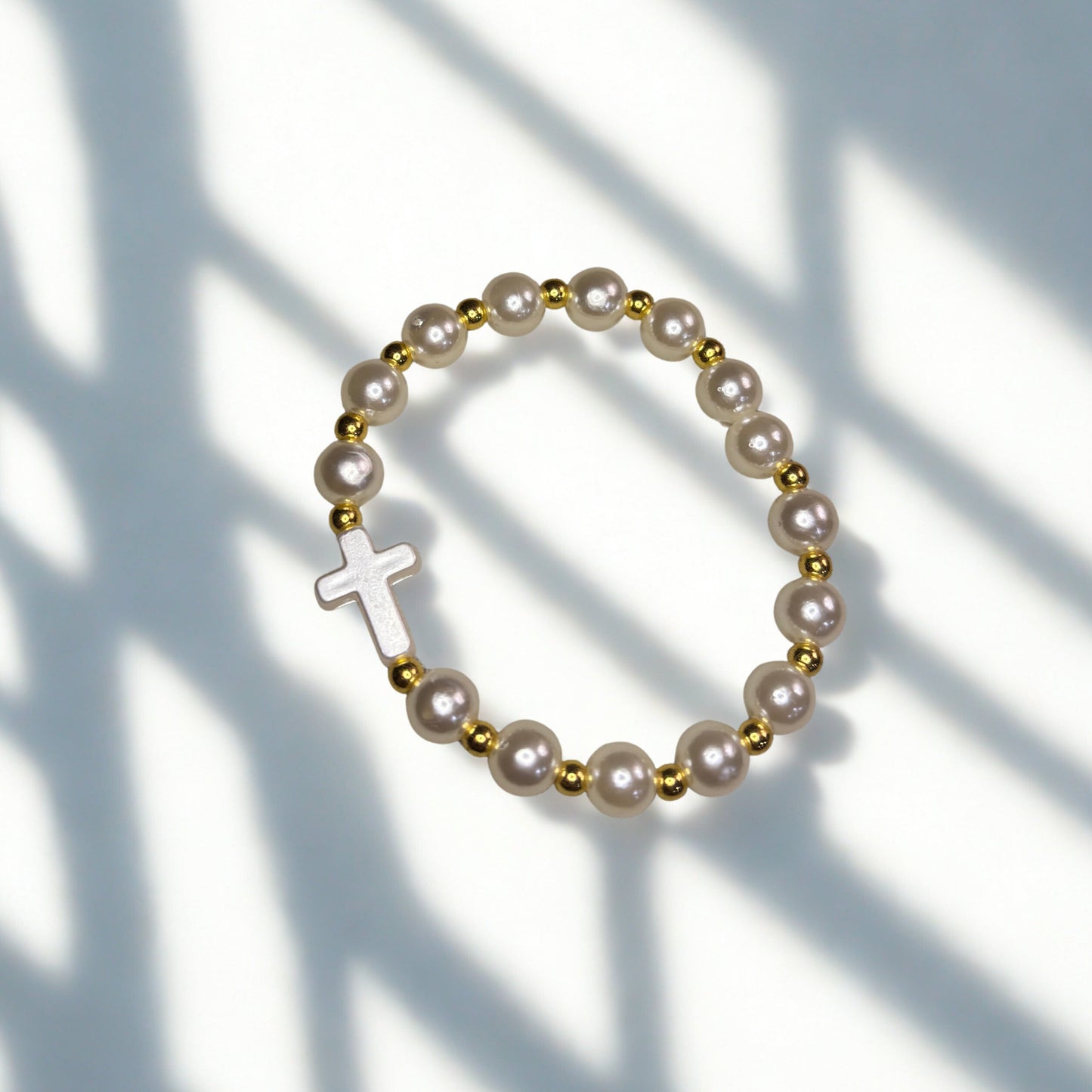Golden Faith Beaded Bracelet