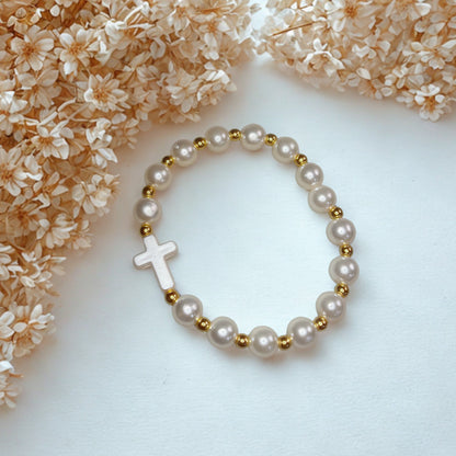 Golden Faith Beaded Bracelet