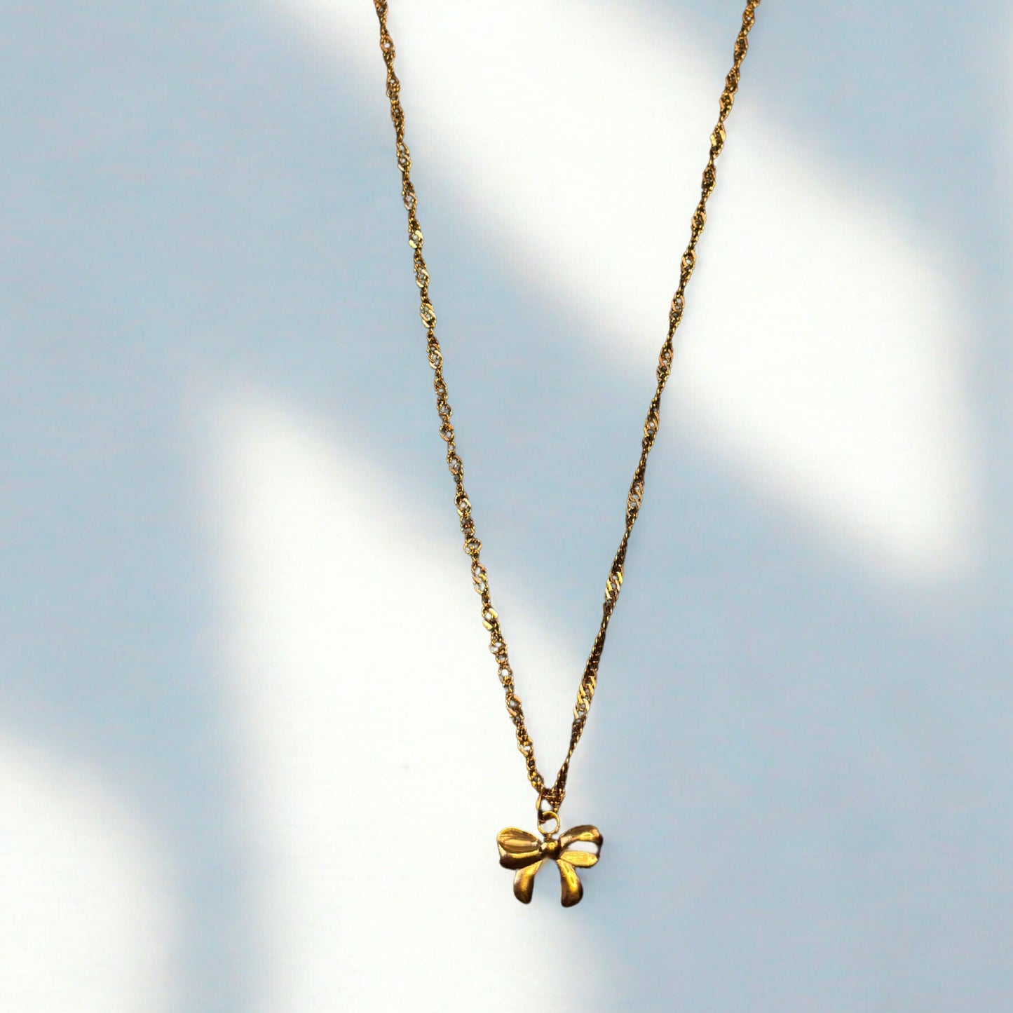 Tied in Grace Pendant Necklace - 18K Gold PVD