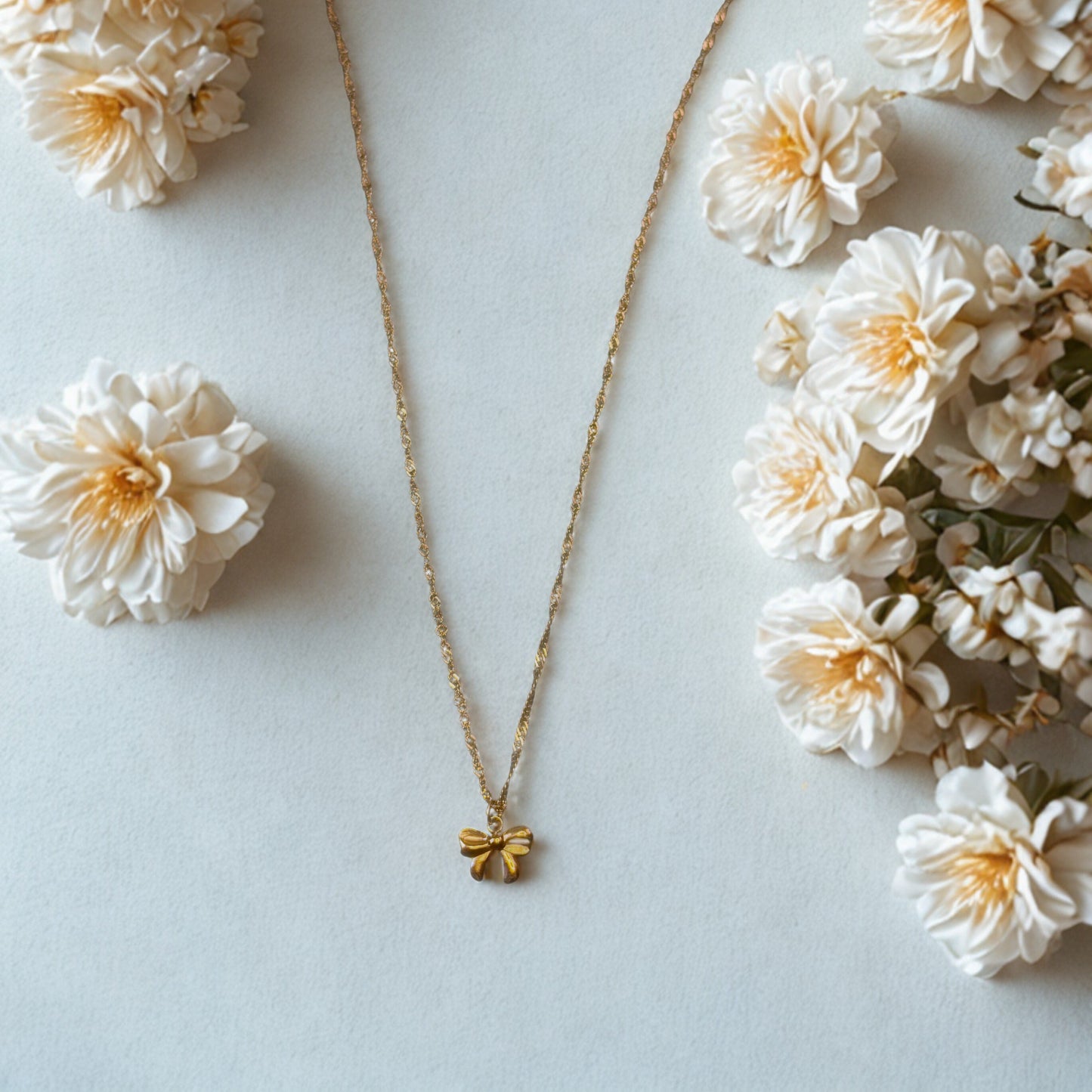 Tied in Grace Pendant Necklace - 18K Gold PVD